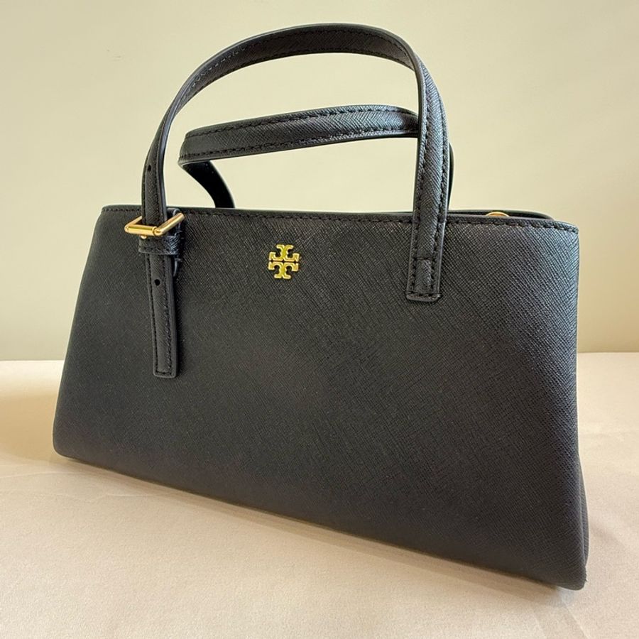 Tory Burch Emerson Mini Top Zip Tote 黑色|近全新附吊牌|防刮皮革-10