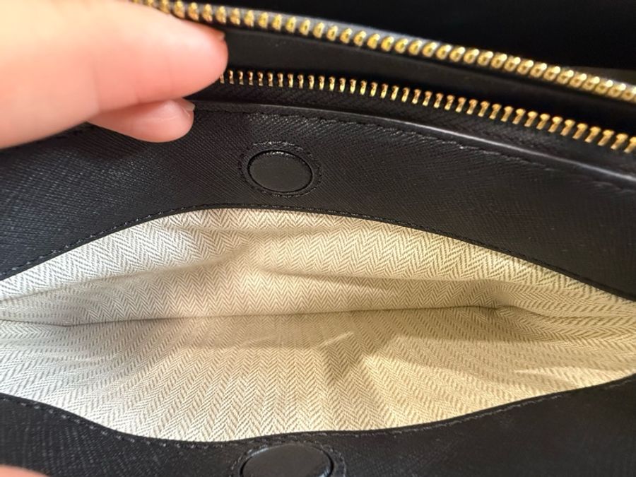 Tory Burch Emerson Mini Top Zip Tote 黑色|近全新附吊牌|防刮皮革-14