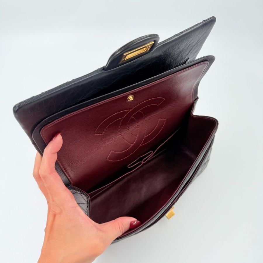 CHANEL - 黑色復古金釦2.55 Handbag-3