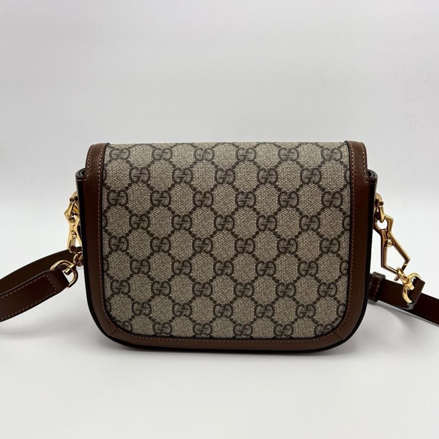 GUCCI 老花小號1955肩背斜背馬鞍包20.5*14.5*5 98新配件塵袋-6