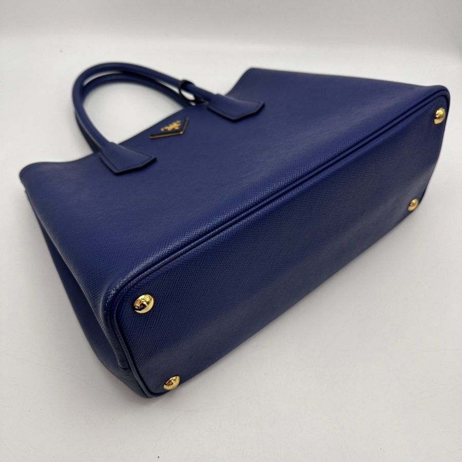 PRADA Double藍金十字紋手提肩背斜背殺手包33*25*15 98新配件塵袋保卡-3
