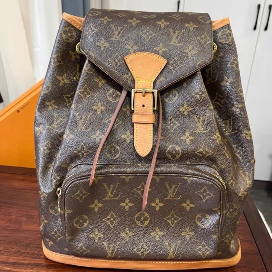 Lv 中古老花大號雙肩包-0