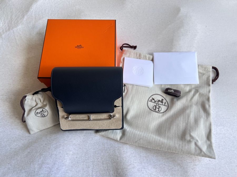 降價!近全新Hermès mini Roulis 豬鼻子-0