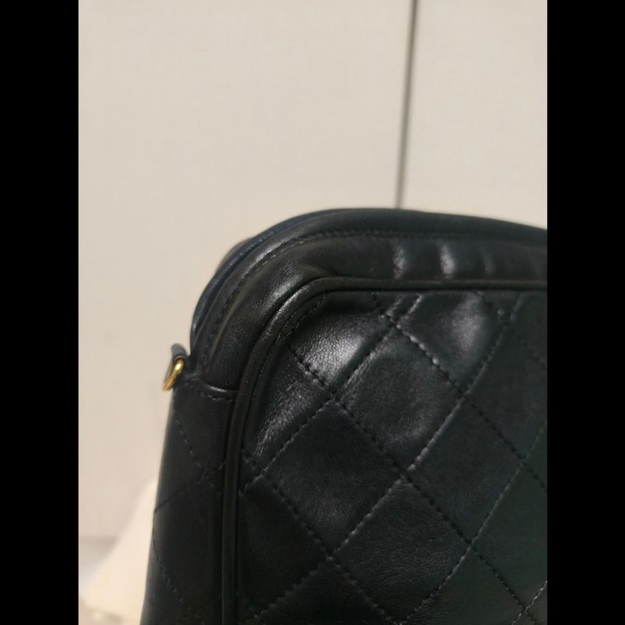 🫅女神購物節狂降（原$28800）‼️只到3/15⏰㊣✨CHANEL✨香奈兒 黑色 老香 小香 Vintage 菱格紋 相機包 手拿包 肩背包 斜背包/二手包/二手精品🌳二手樹屋🌳-11