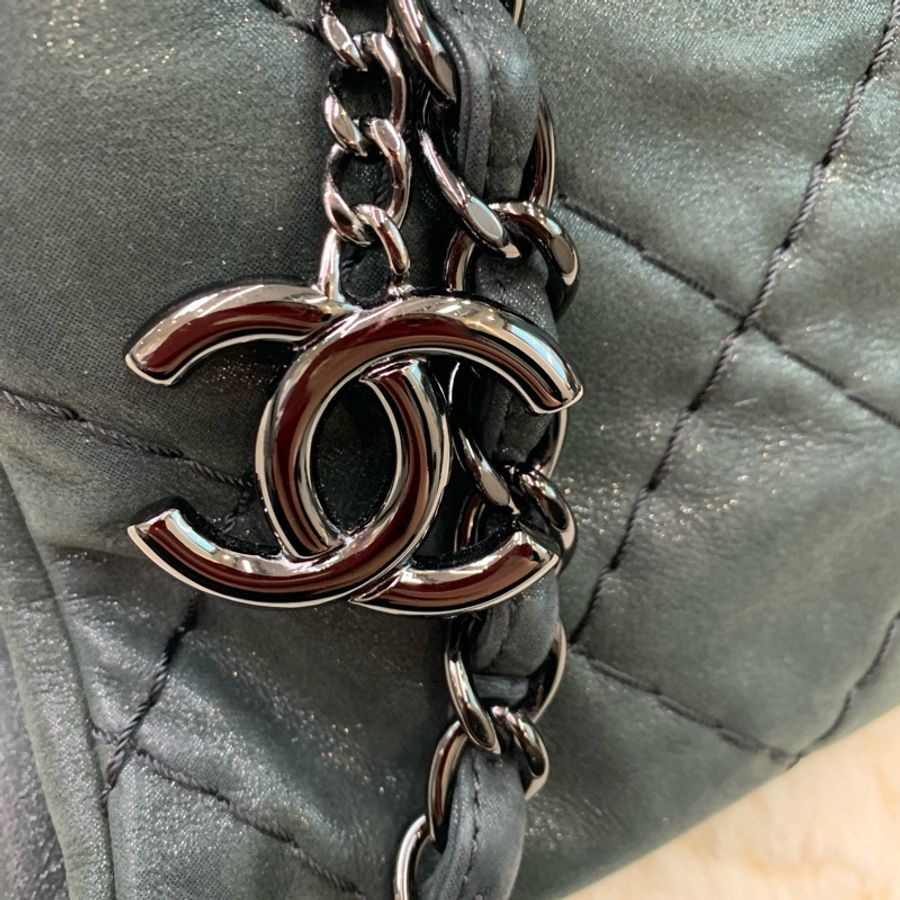 CHANEL 墨綠鏈條單肩包 XC028-5