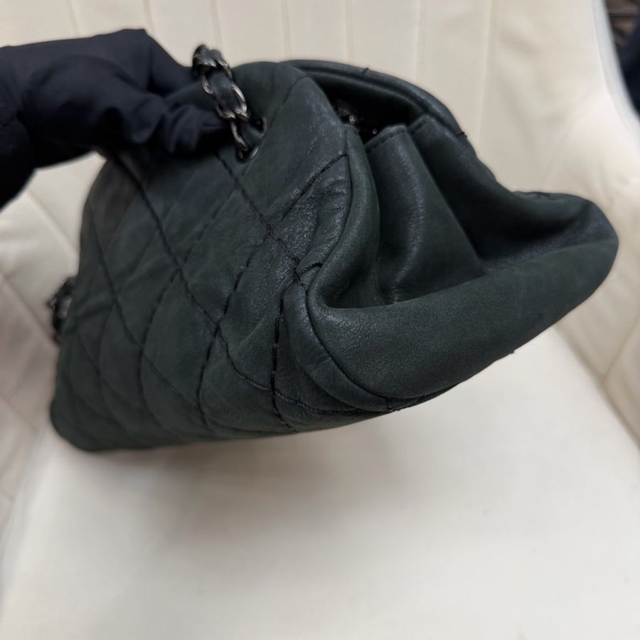 CHANEL 墨綠鏈條單肩包 XC028-28