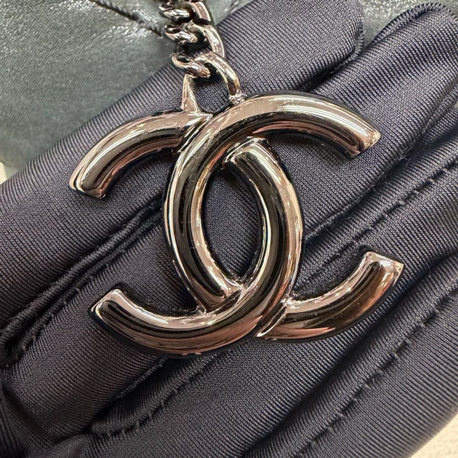 CHANEL 墨綠鏈條單肩包 XC028-32