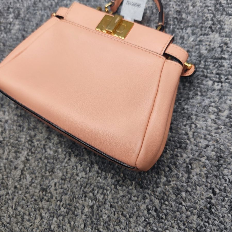 Fendi Peekaboo mini迷你粉色金扣-8