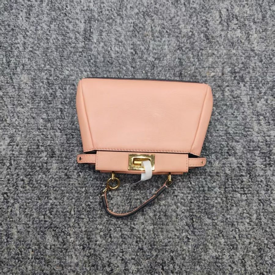 Fendi Peekaboo mini迷你粉色金扣-13
