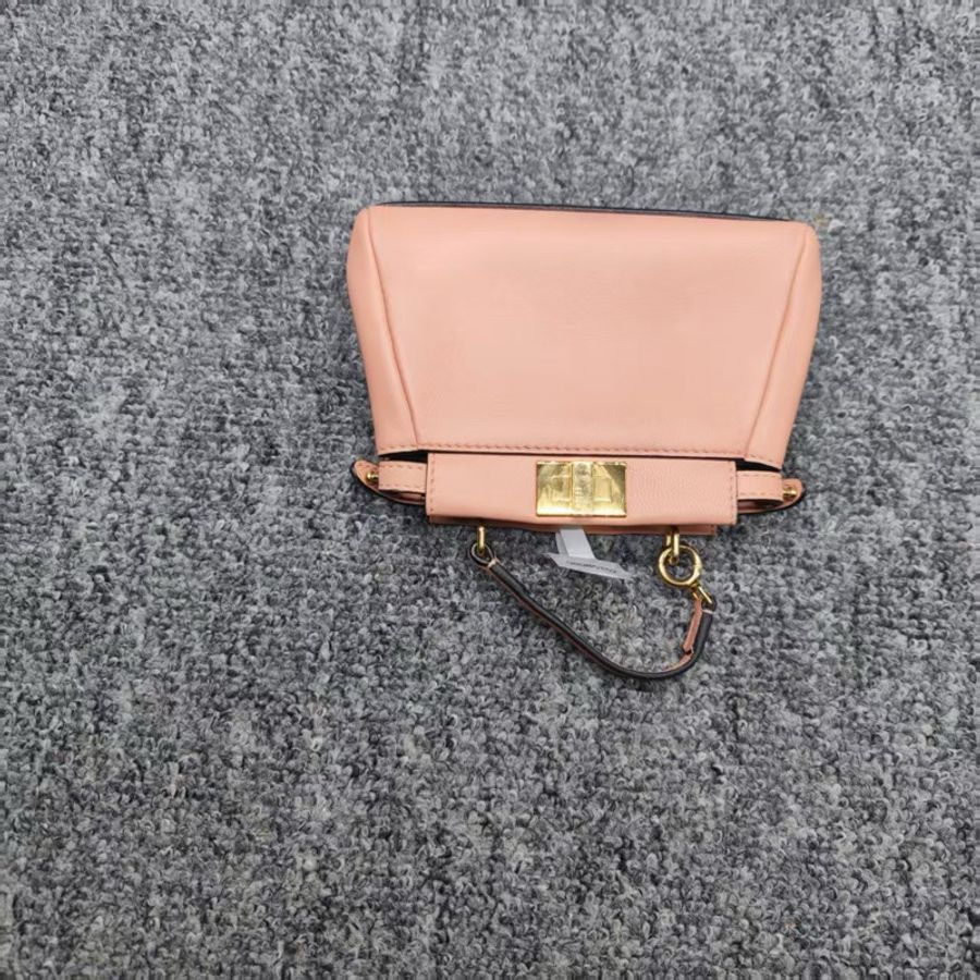 Fendi Peekaboo mini迷你粉色金扣-14