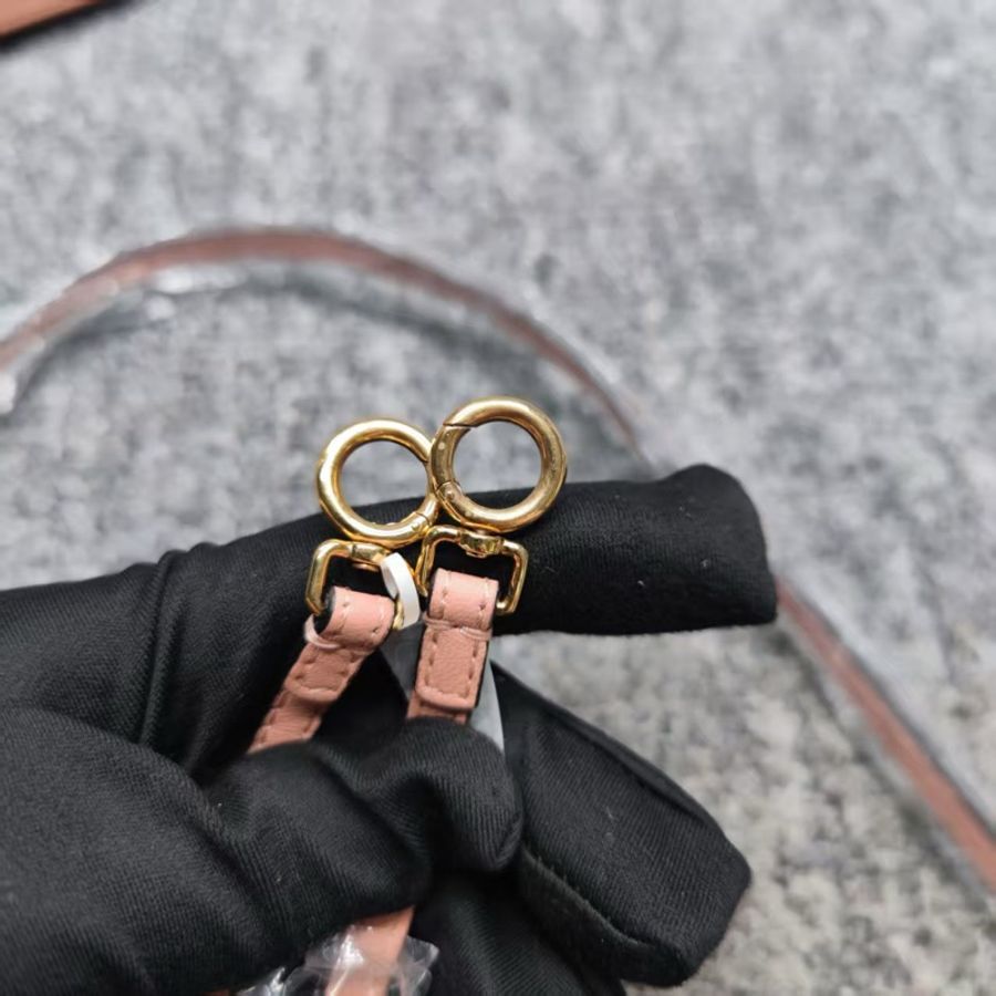 Fendi Peekaboo mini迷你粉色金扣-17