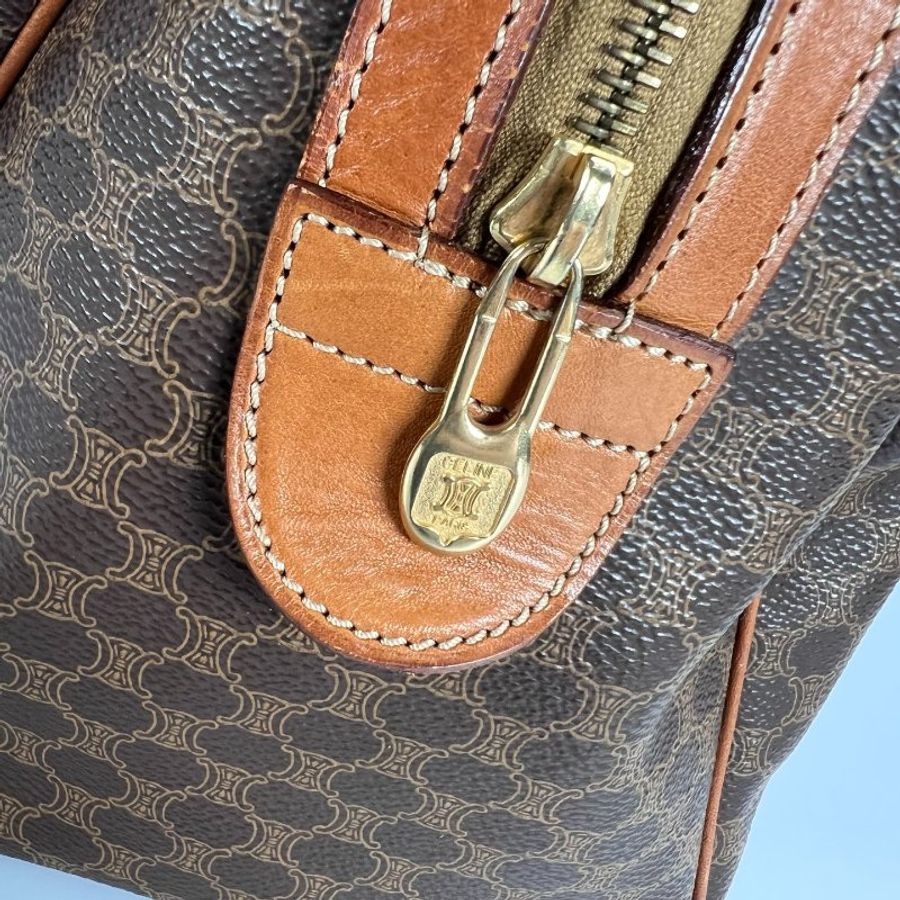 CELINE M11 VINTAGE老花波士頓包-7