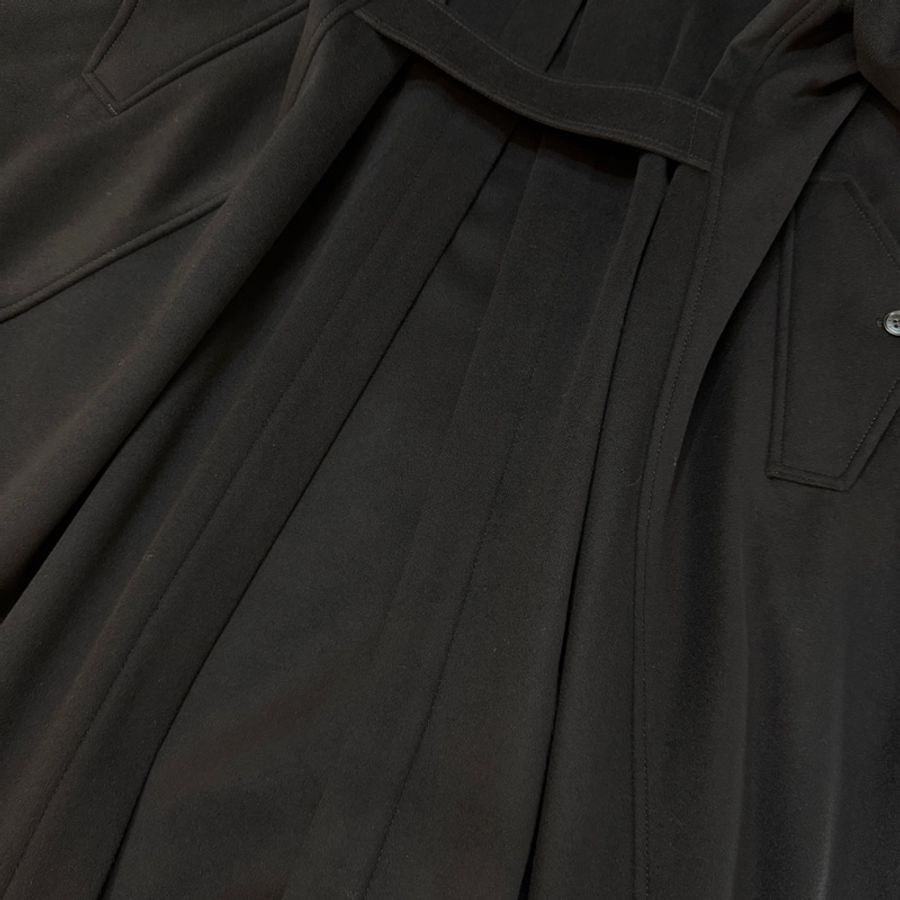 BURBERRY英國黑色羊絨混紡大衣UK4-10