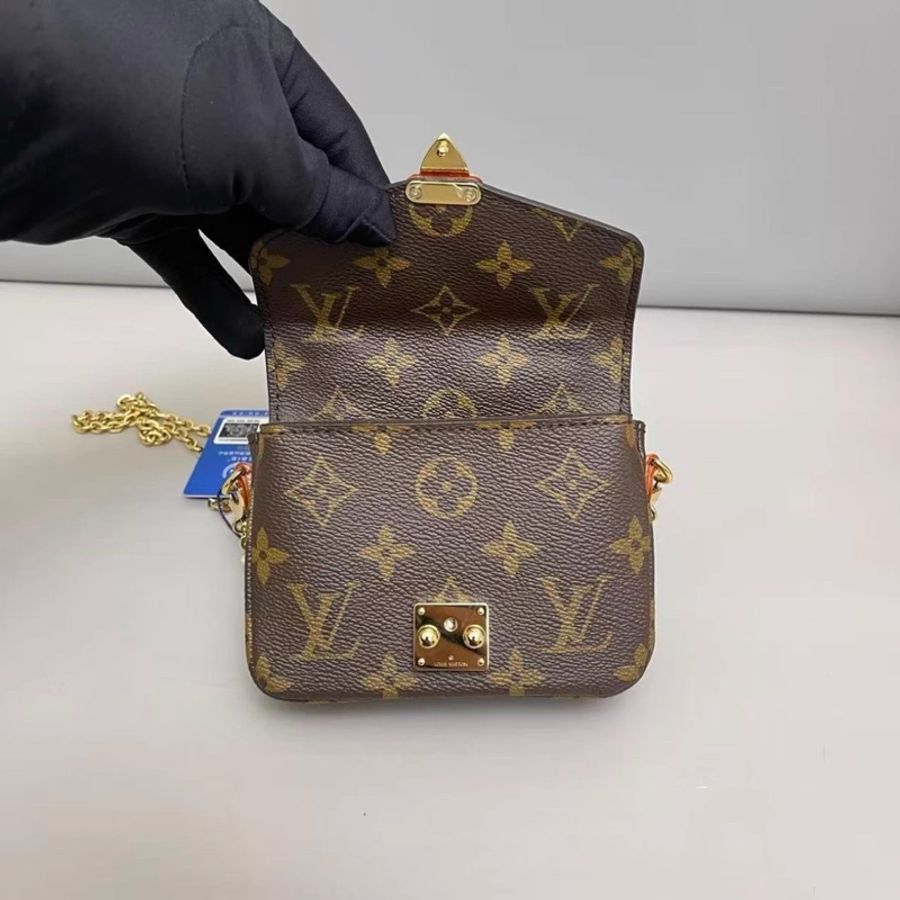 LV路易威登 老花mini郵差包 芯片-5