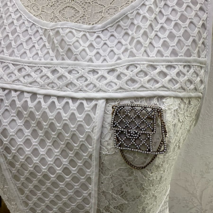 Chanel 珍珠手袋胸針-3