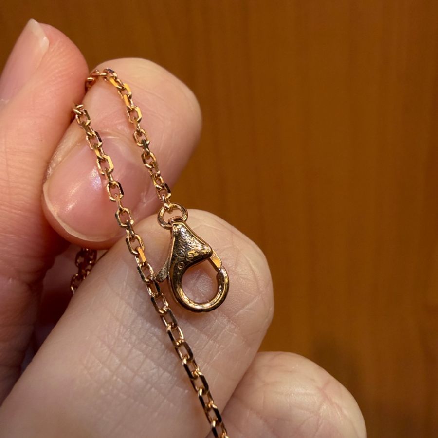 Cartier 750玫瑰金Love滿鑽雙環項鍊B7224528-6