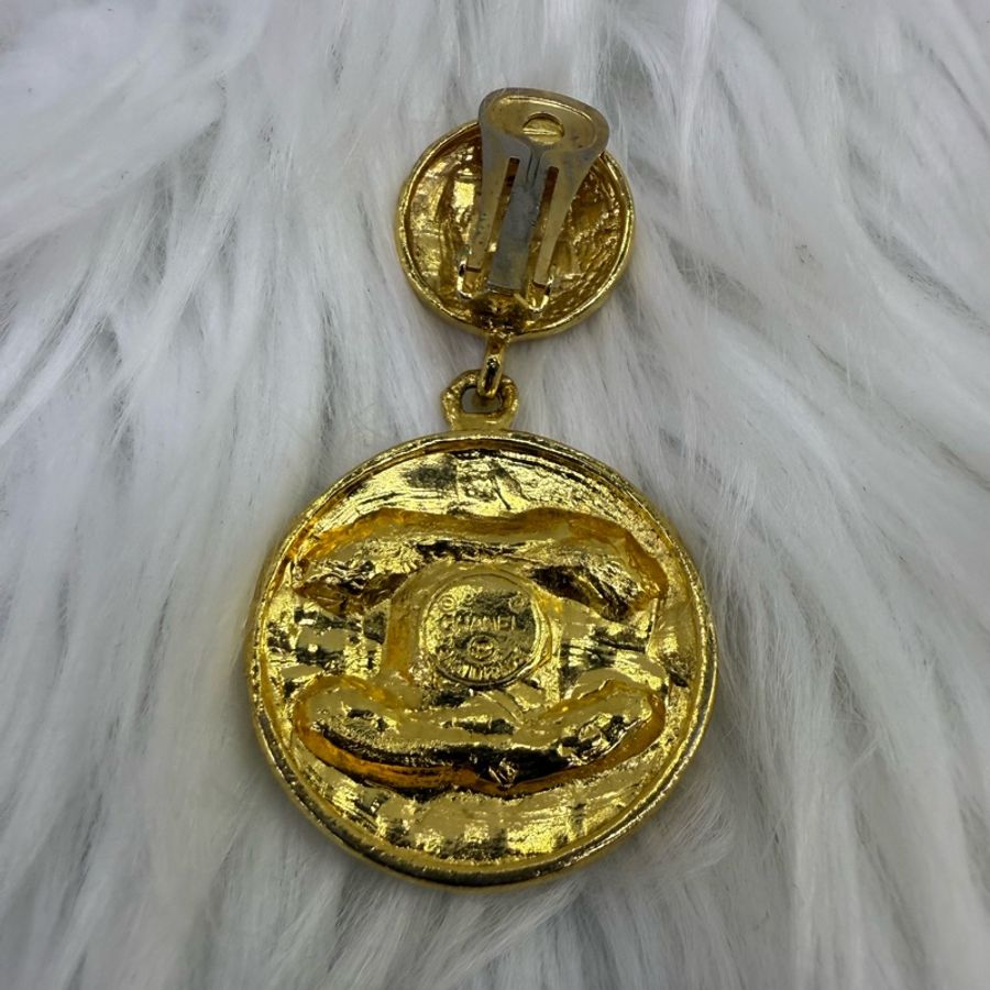 Chanel 古董24k 單隻耳環/吊墜/ 胸針-1