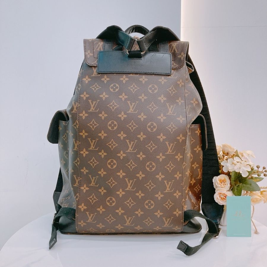 MS0481 LOUIS VUITTON 路易威登經典花紋中號後背包 CHRISTOPHER BACKPACK MM MONOGRAM CANVAS-1