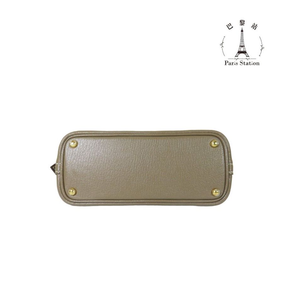 【巴黎站二手名牌專賣店】*現貨*HERMES 愛馬仕 真品*B刻MINI BOLIDE大象灰牛皮金釦柏莉包 手提肩背斜背包-2