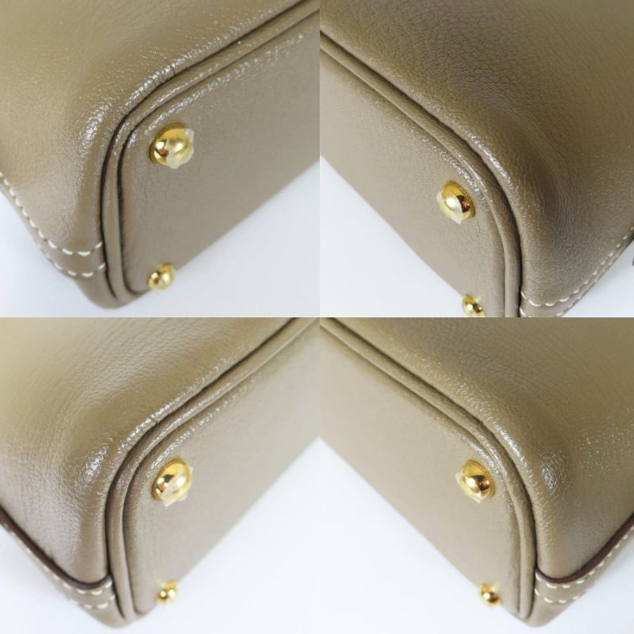 【巴黎站二手名牌專賣店】*現貨*HERMES 愛馬仕 真品*B刻MINI BOLIDE大象灰牛皮金釦柏莉包 手提肩背斜背包-4