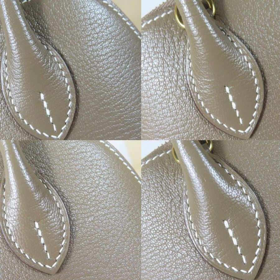 【巴黎站二手名牌專賣店】*現貨*HERMES 愛馬仕 真品*B刻MINI BOLIDE大象灰牛皮金釦柏莉包 手提肩背斜背包-5