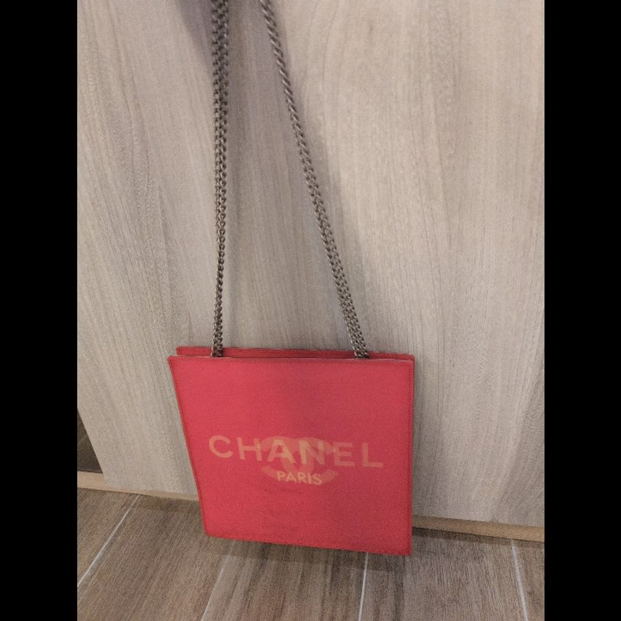 紅色 香奈兒 Chanel 幻彩漆皮鏈條包-2