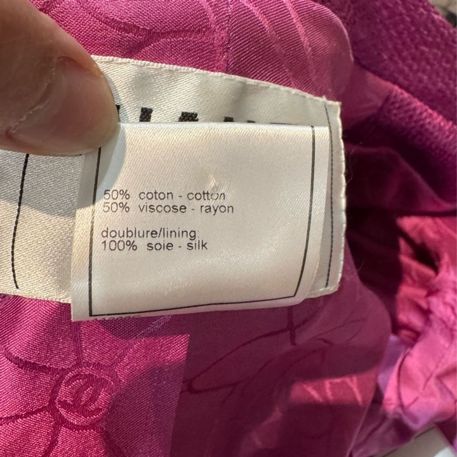 正品CHANEL香奈兒桃紅色亮眼簡約外套38號-7