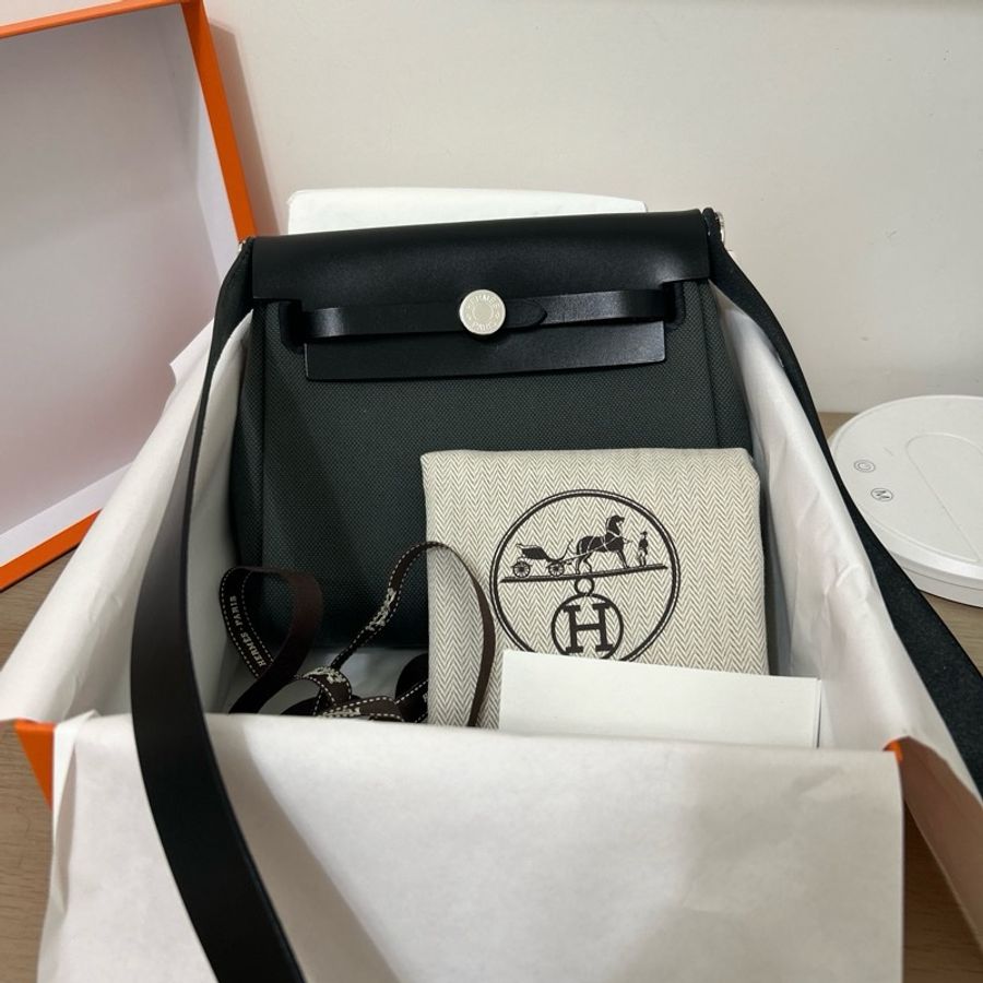Hermes Mini Herbag Vert mangrove C031 樹林綠/沼澤綠-21