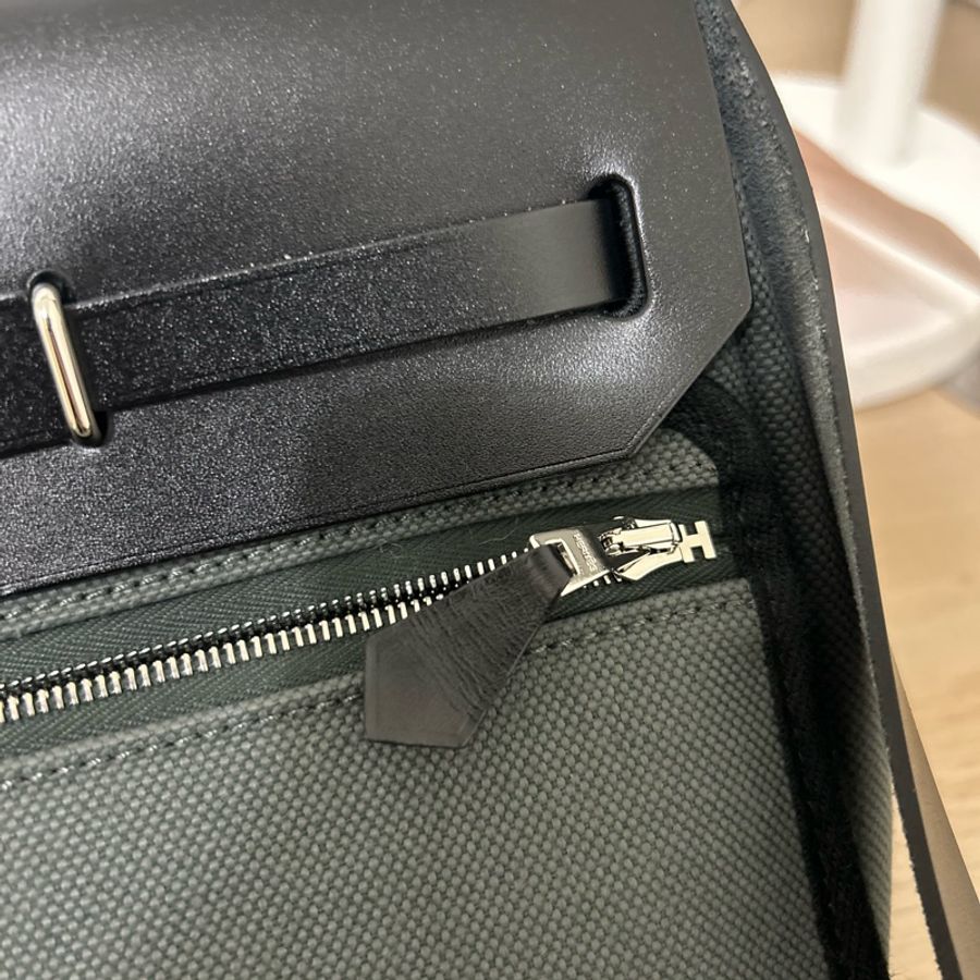 Hermes Mini Herbag Vert mangrove C031 樹林綠/沼澤綠-29