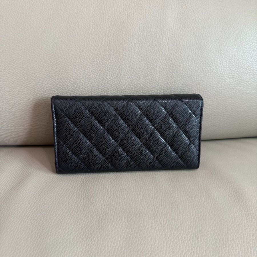 「M.Y精品」 Chanel 小香 荔枝牛皮 掀蓋長夾-7
