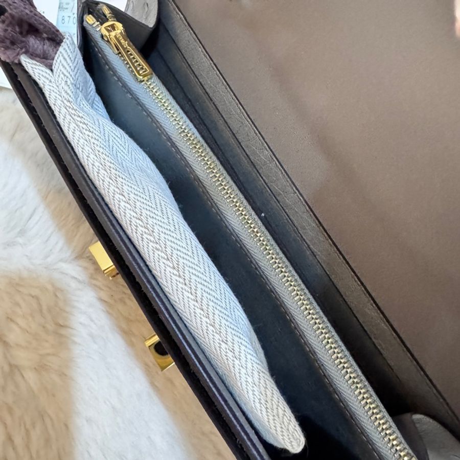 讓你免配貨買到全新現貨愛馬仕 康康Togo 稀有鴕鳥皮 大象灰 甜品包 迷人高端奢華-2