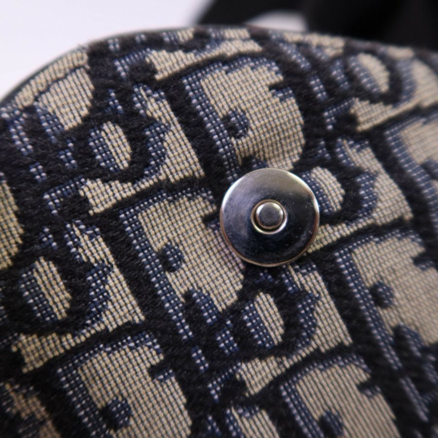 Dior Obriqur帆布Saddle Oblique銀扣肩背袋-11