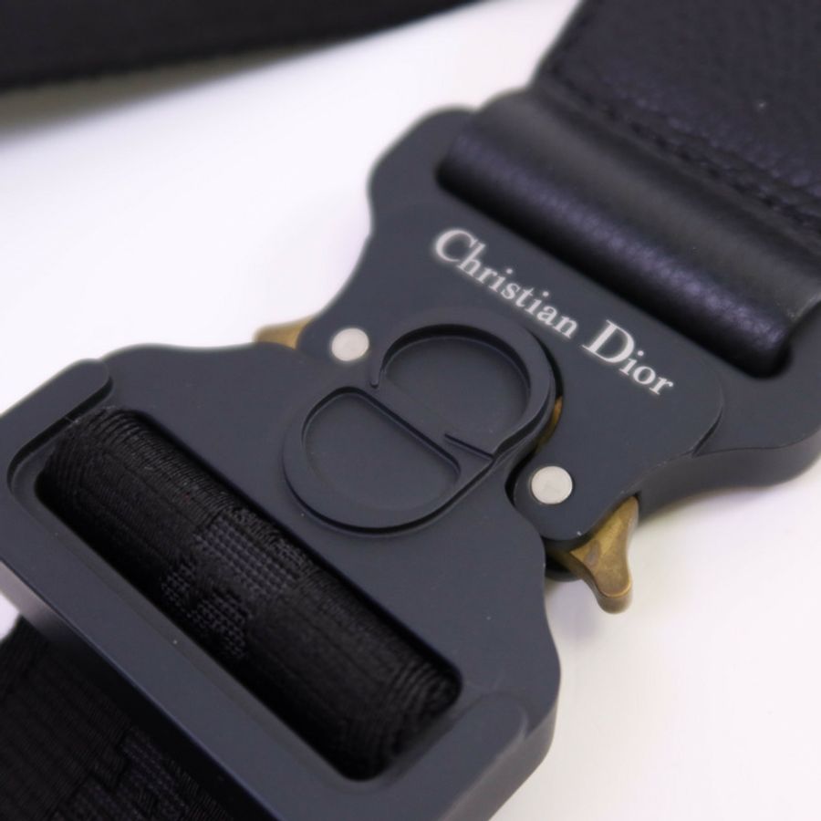 Dior Obriqur帆布Saddle Oblique銀扣肩背袋-17