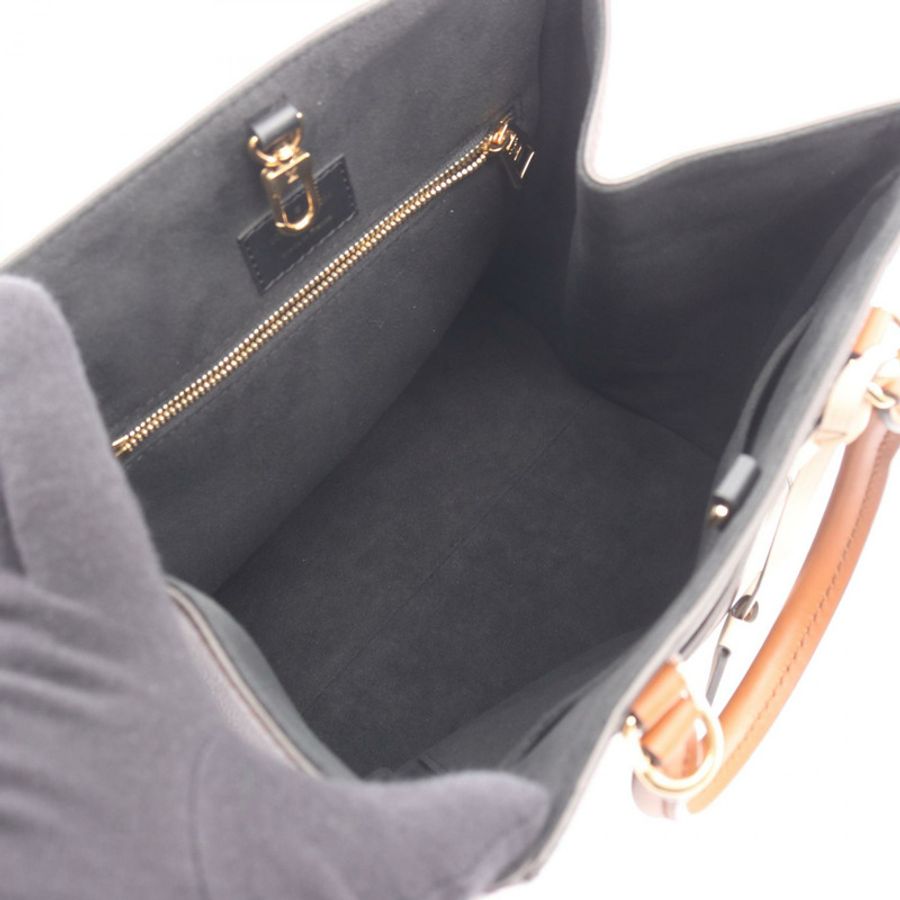 路易威登 Fold Tote MM 斜背包 M45409 Monogram Noir 奶油色-2