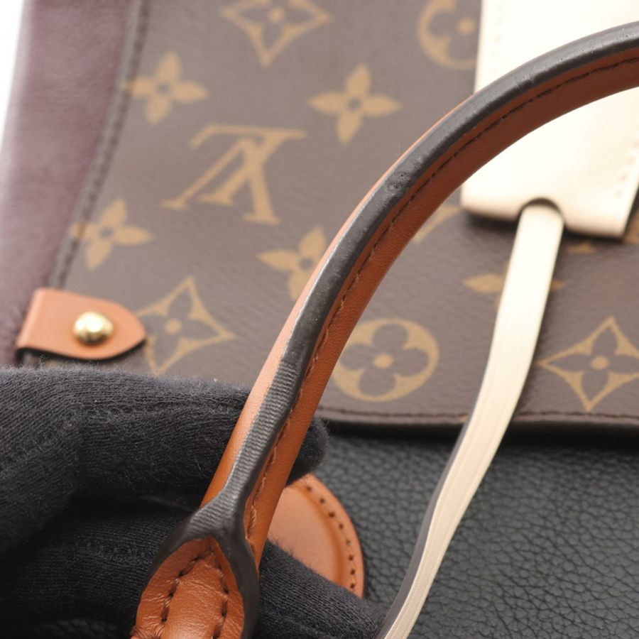 路易威登 Fold Tote MM 斜背包 M45409 Monogram Noir 奶油色-7