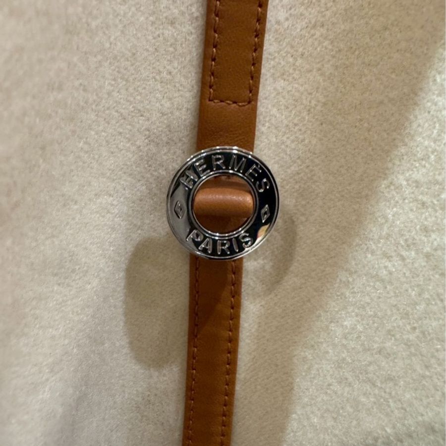 Hermès 喀什米爾大衣|Aquarelle 淡黃色 全新-6