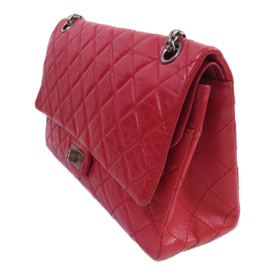 CHANEL 牛皮皮革2.55 Large銀扣鏈帶肩背袋-2