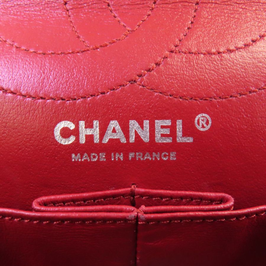 CHANEL 牛皮皮革2.55 Large銀扣鏈帶肩背袋-13