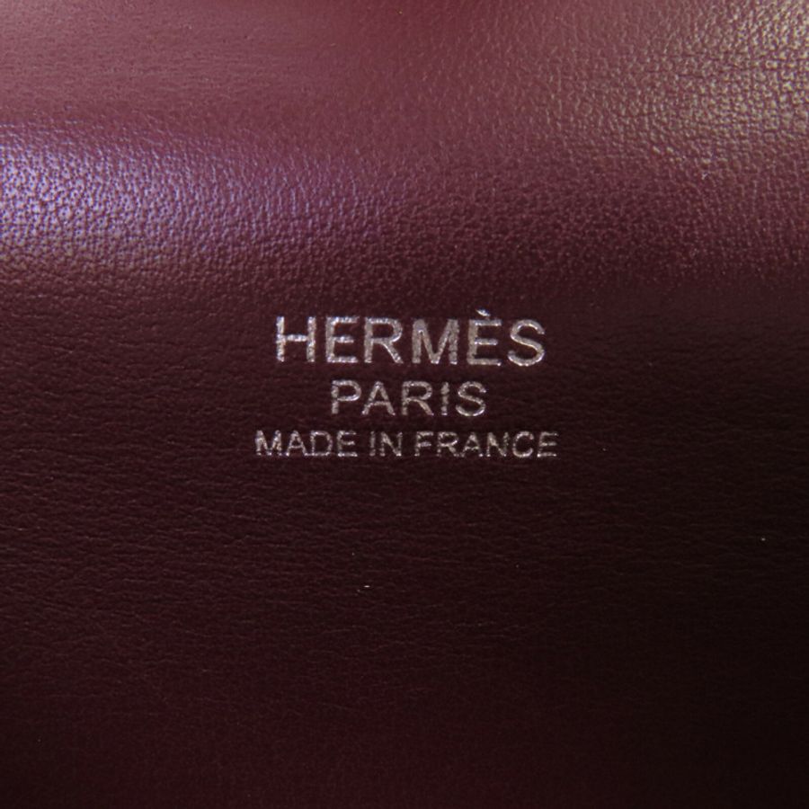 HERMES Everⅽolor皮革Tool Box 20銀扣手挽肩背兩用袋Orange Poppy-14