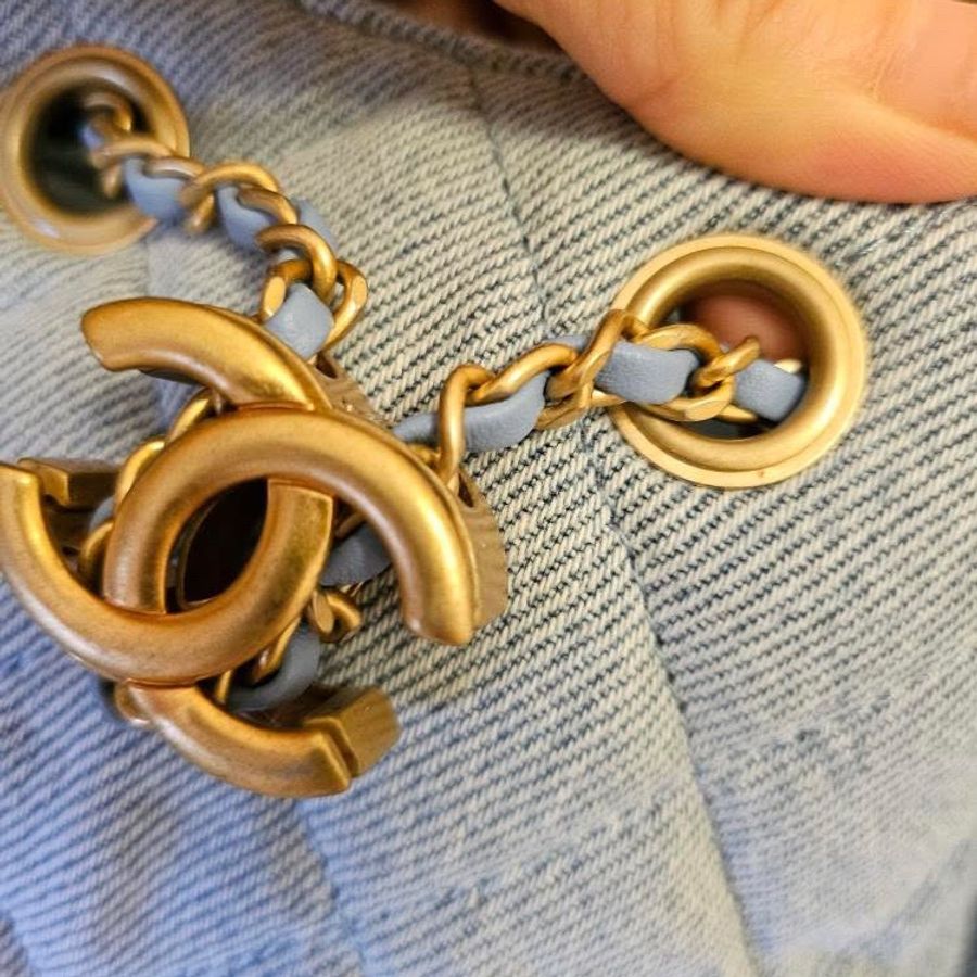CHANEL25bag牛仔款小號 #購證 #防塵袋 #芯片保固 稀有款-8