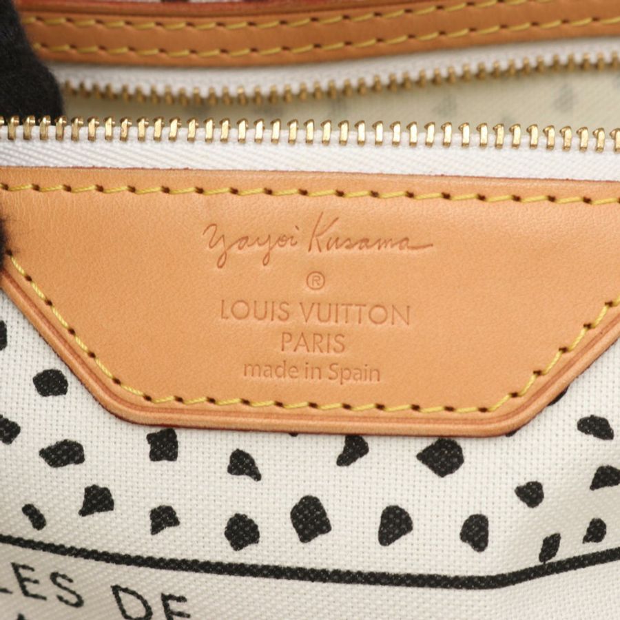路易威登 Neverfull MM 手提單肩包 M40684 Monogram Wave 白色皮革-3