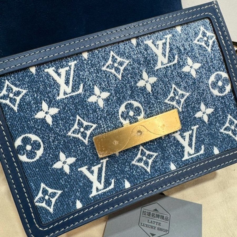 LV 斜背包/側背包 限量漸層牛仔布 DAUPHINE 達芙妮 MINI M59716 9成新(J1-22)-10