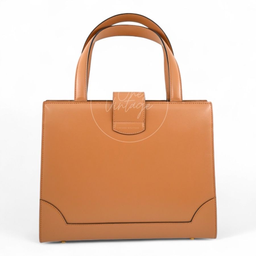 中古 Celine 賽琳 米色 光滑小牛皮 手提包-2