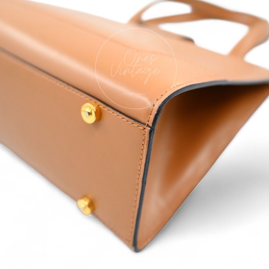 中古 Celine 賽琳 米色 光滑小牛皮 手提包-28