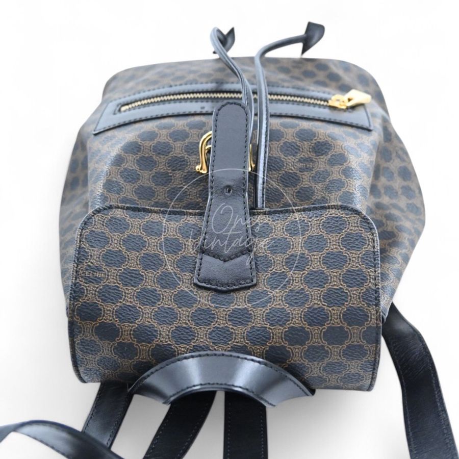 中古 Celine 賽琳 復古 雙肩包 背包-3