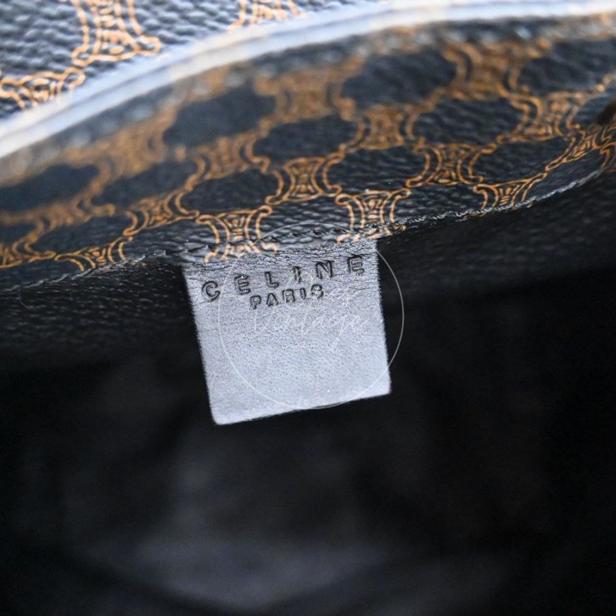中古 Celine 賽琳 復古 雙肩包 背包-14