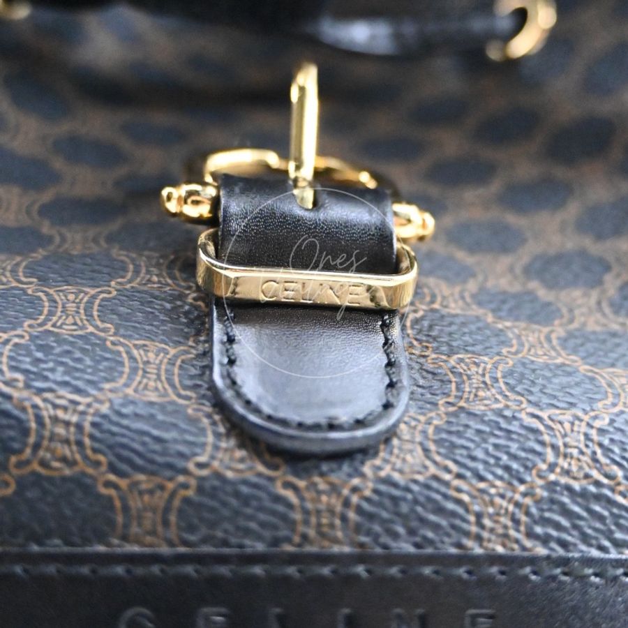 中古 Celine 賽琳 復古 雙肩包 背包-24