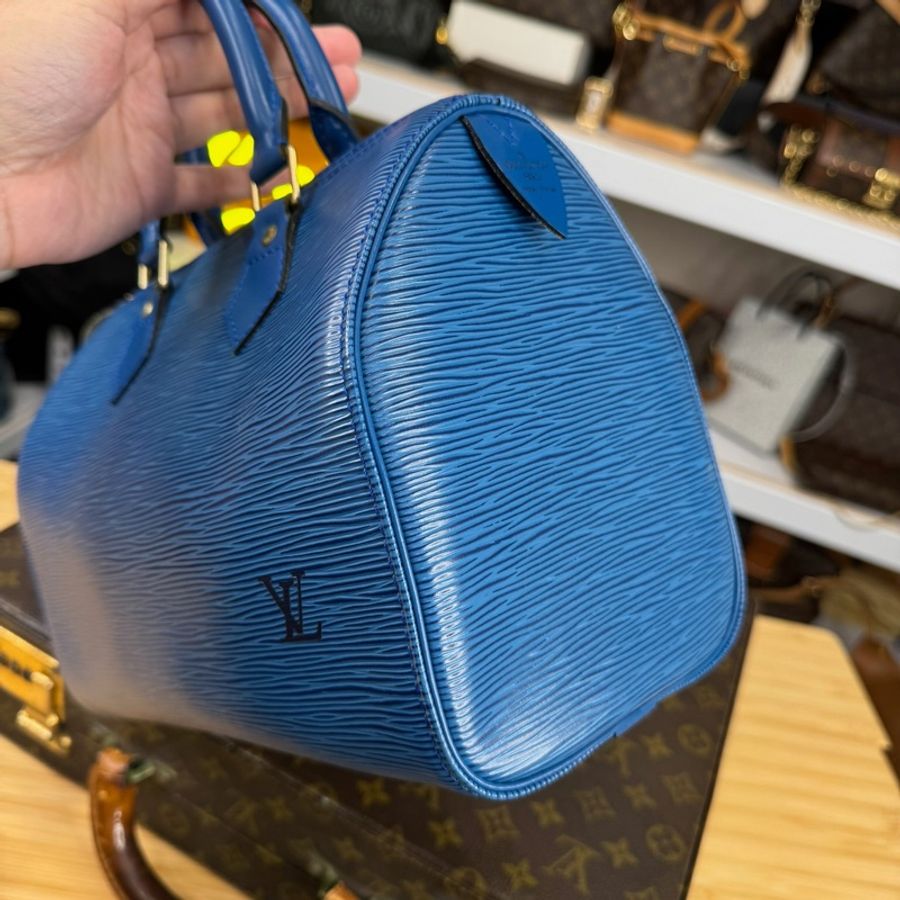 Louis Vuitton 藍色EPI水波紋Speedy手提包💙超吸睛-1