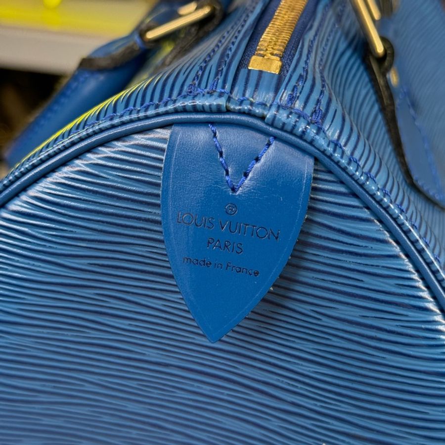 Louis Vuitton 藍色EPI水波紋Speedy手提包💙超吸睛-4