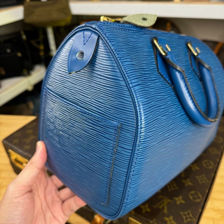 Louis Vuitton 藍色EPI水波紋Speedy手提包💙超吸睛-6